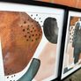 Set of 3 Framed Abstract Wall Art Prints Image 3