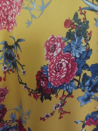 Mustard floral mini dress (free postage)