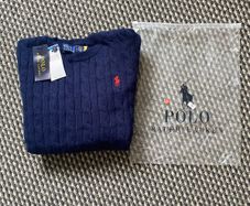 Blue Polo Ralph Lauren Cable Knit Jumper