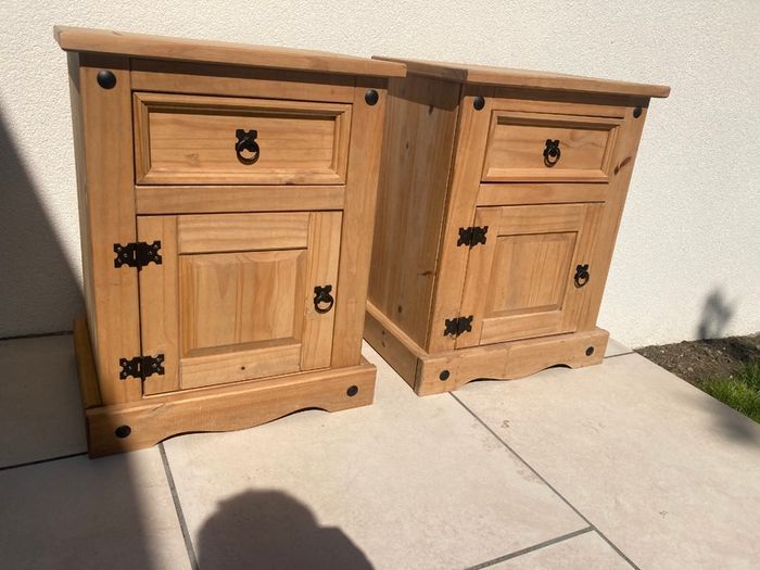 Bedside Lockers x 2 - Pine