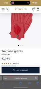 Red leather gloves Wittchen