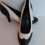 high heels black/white leather Image 6
