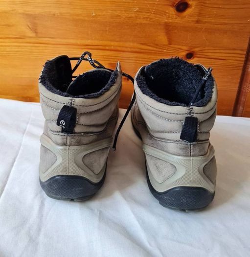 Ecco biom boots Size 9 eu 43 clay grey lace up in excellent condition