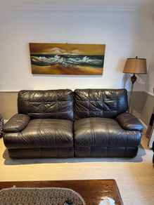 Leather sofa 3 seater + 1 seater set
