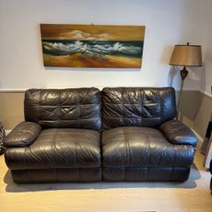 Leather sofa 3 seater + 1 seater set