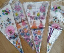 Sweet plastic cones to fill for party