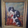 Naive Oil Painting King Charles Cavalier dogs Image 6