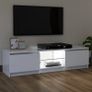 NEW SALE | TV Cabinet with LED Lights White 120x30x35.5 cm Image 2