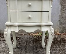 Bedside Locker -  White French Side Table