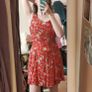 Vintage 1990s Dorothy Perkins red floral print grunge mini dress size 10 summer garden party festival holiday riot grrl Image 7