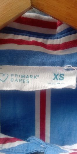 Blue striped cotton shirt size XS