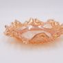 Orange Marigold Carnival Glass Waved Edge Bowl Image 2