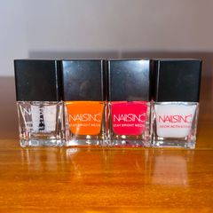 Nails Inc Pink Neon Nail Polish Bundle BRAND NEW