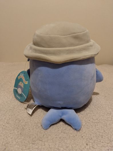 Squishmallows Samir the Blue Whale with Bucket Hat,  NEW WITH TAGS