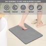 Stone Bath Mat, 100% Natural Diatomaceous Earth Shower Mat, Non-Slip Super Absorbent Quick Drying Bathroom Floor Mat, Shower Mat for Bathroom Floor, Easy to Clean Image 3