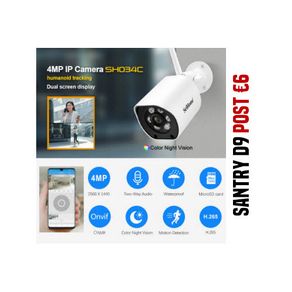 4MP IP Camera Mobile App Waterproof Dual-WiFi Colour Night Vision Two-Way Audio Motion Detection