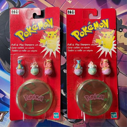 Pokemon Roll And Play Stampers With Case Hasbro Vintage 2000 Brand New Sealed