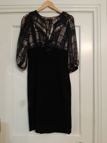 Black Grey Wallis Dress Size 10