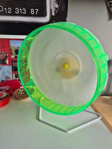 Small pet exercise wheel. Very good condition, about 33 cm tall. I used it for my pet hedgehog but suitable for any small pets