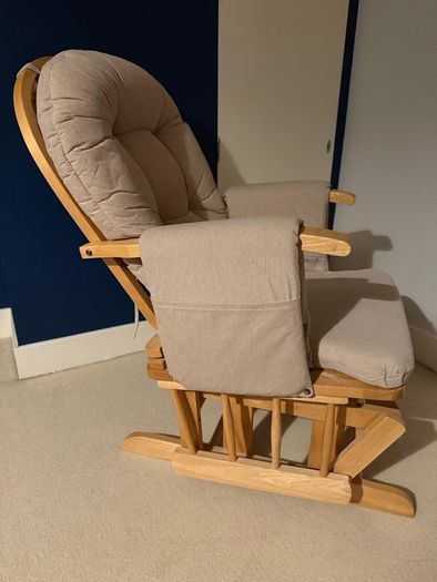 Babylo Milan Glider Chair & Matching Gliding Footstool, Excellent Condition