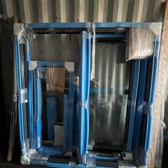 Aluminium window with double glazing units