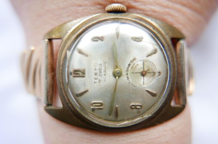 Vintage Tempo Watch 17 Jewels Incabloc Swiss made Manual Watch (works well and keeps time)