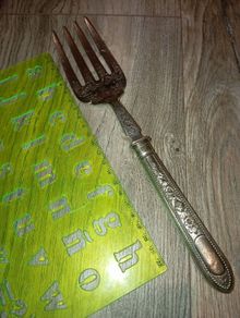 Vintage silver plated fork