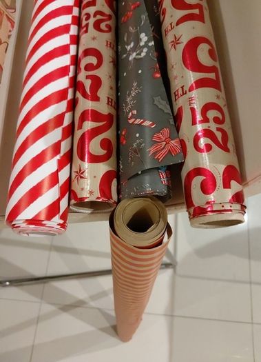 Christmas wrapping rolls