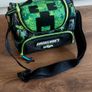 Smiggle Minecraft Double Decker Lunchbox with Strap - Black Image 2