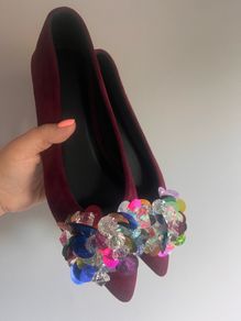 Burgundy ballerinas
