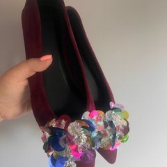 Burgundy ballerinas