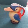Vintage woodpecker cup/mug puffin glass ceramic memorabilia pub clay decor Image 4
