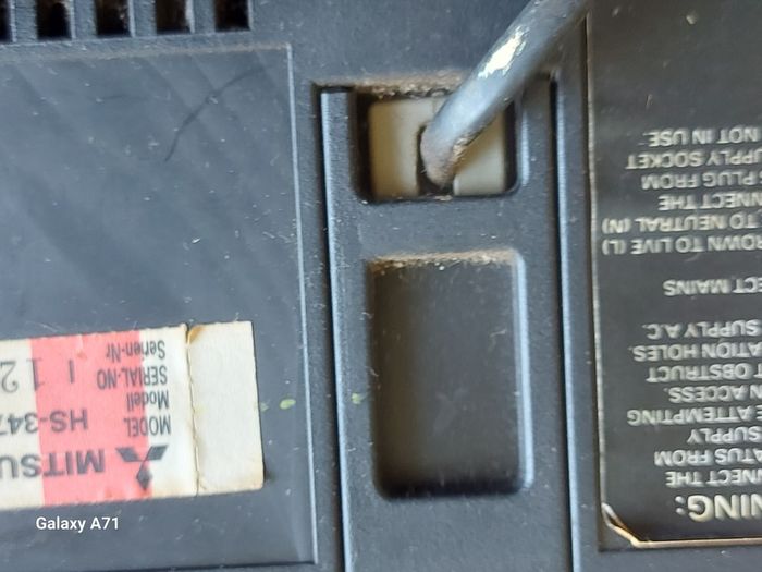 Mitsubishi Video Cassette Recorder Model HS-347E, no remote, in excellent cosmetic condition