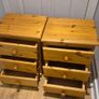 Pair of Solid Pine 3-Drawer Lockers Image 3