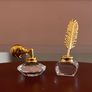 Vintage Swarovski Crystal ink well and perfume bottle figurines Image 2