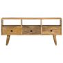 TV Cabinet 110x36x50 cm Solid Mango Wood Image 3