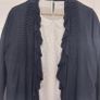 Very Dark Navy (nearly black) silk cardigan size L Image 4
