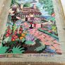 Vintage Hand Stitched Needlepoint Tapestry in Ornate Frame wall art Le Digeonier cottage Image 5