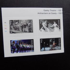 Ireland "N".Gaiety Theatre 2021.150 Years of Opening Nights.Block of 4.MNH.