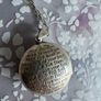 Vintage Extra Large Sterling Silver Irish Blessing Celtic Locket & Chain Image 3
