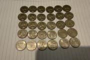 USA Quarter Dollars - 30 Coins