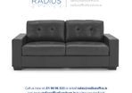 Monaco Three Seater Sofa - Black