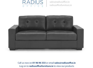 Monaco Three Seater Sofa - Black
