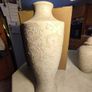 Beige Patterned Swirl large vase. Image 7