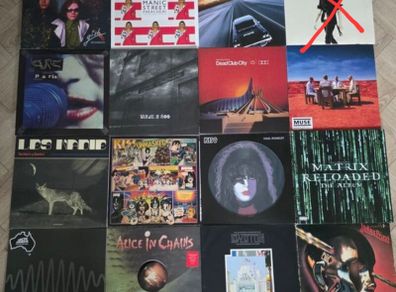 Vinyl Job lot - Alice in Chains, The Cure, SP, MSP, Muse, Kiss, Judas Priest
