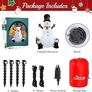 8FT Christmas Inflatable Outdoor Decorations, Christmas Inflatable Snowman with Two Penguins, Built-in Rotating LED Light for Outdoor Indoor, Garden, Patio, Lawn, Xmas Party Image 3
