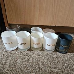 Glass candle jars for candle making x 8