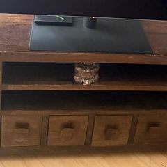 Genuine solid wood tv unit