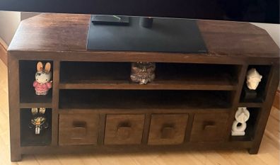Genuine solid wood tv unit