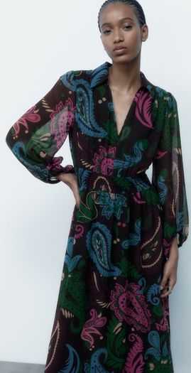 Zara printed dress